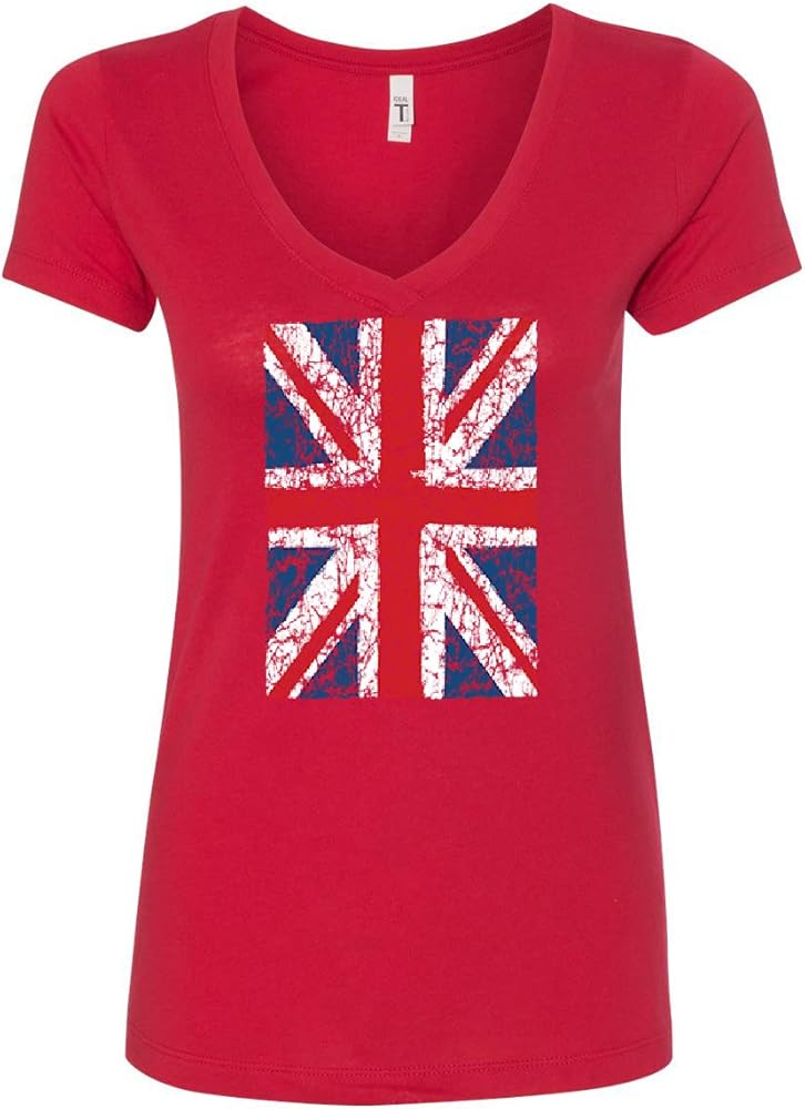 Amazon | ユニオンジャックVネックTシャツイギリスアンティーク調